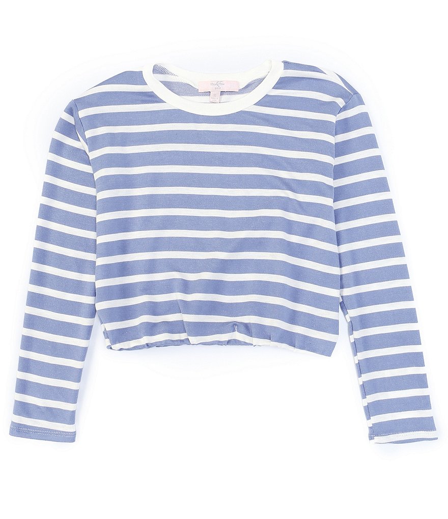 Moa Moa Big Girls 7-16 Longs Sleeve Stripe Shirt