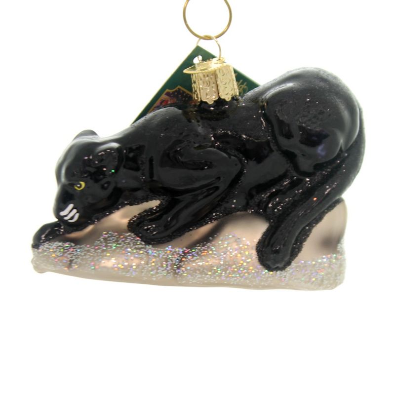 Old World Christmas 2.75" Prowling Panther Solitary Hunters  -  Tree Ornaments