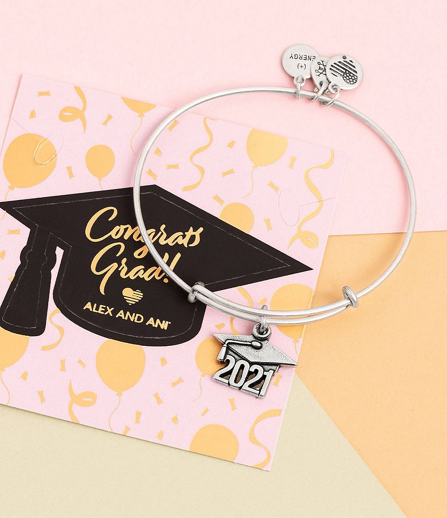 Alex and Ani Graduation Cap 2021 Charm Bangle Bracelet