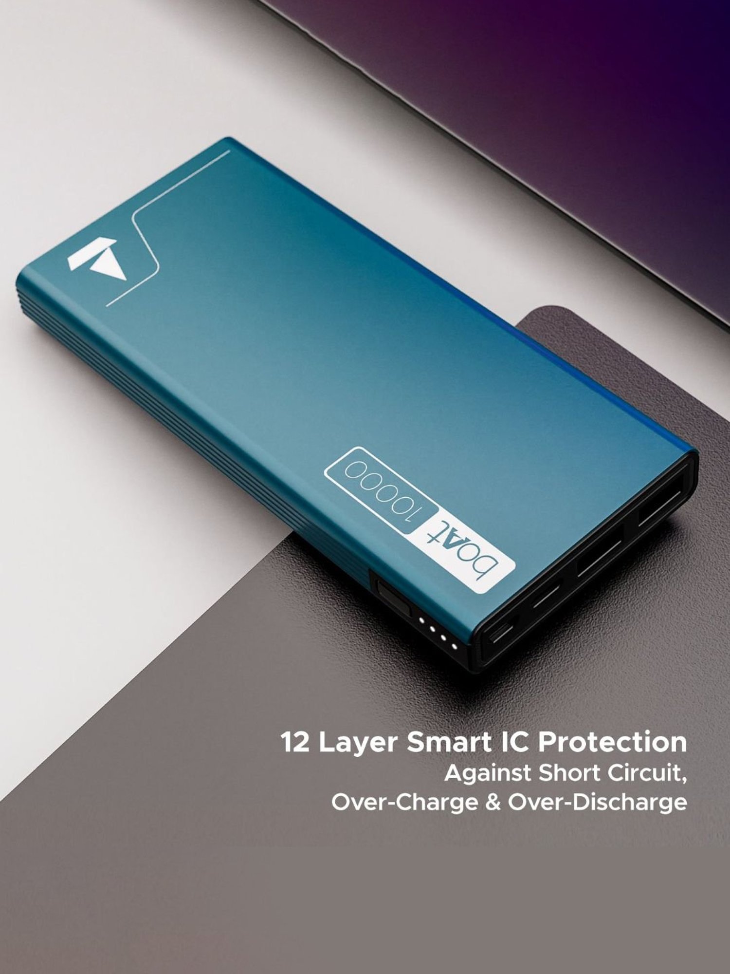 Boat EnergyShroom PB300 10000mAh Powerbank with Smart IC Protection, 22.5W fast charging (Blue)