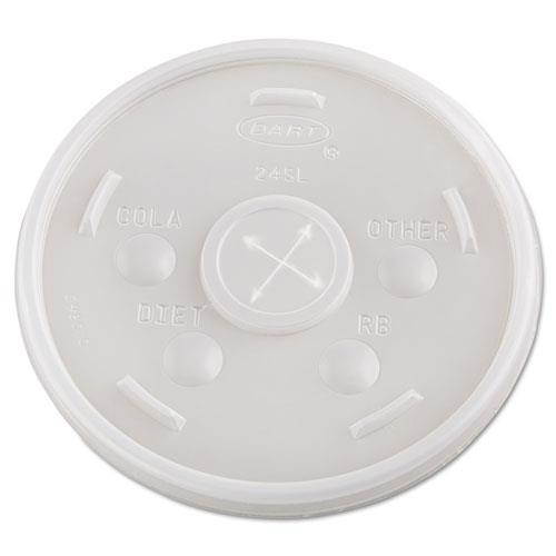 Dart 24SL05 Plastic Cold Cup Lids, 24oz, Translucent, 500/Carton, 1 Carton