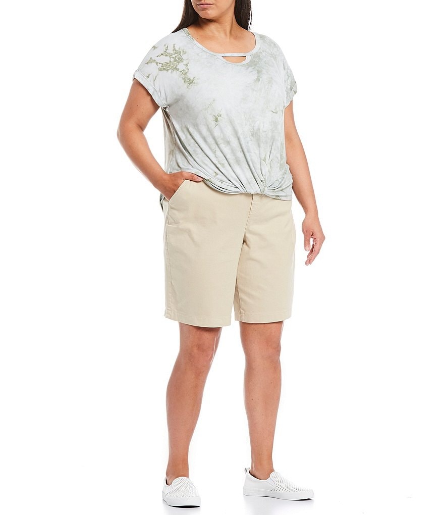 Vince Camuto Plus Size Tencel Drawstring Shorts