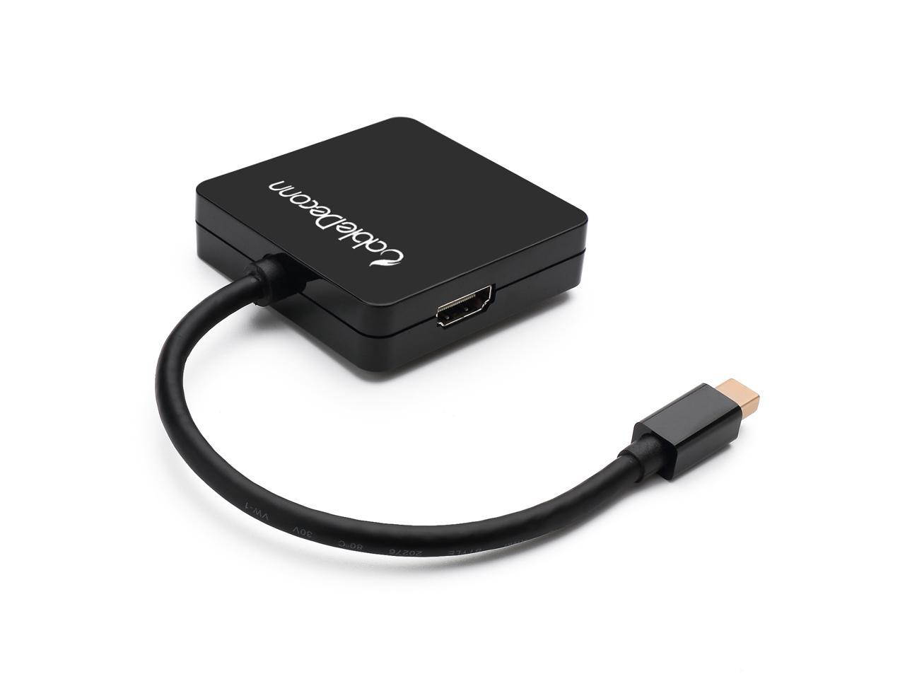 Thunderbolt Mini DP to DVI HDMI DP DisplayPort Adapter Cable for Macbook Air pro-Black