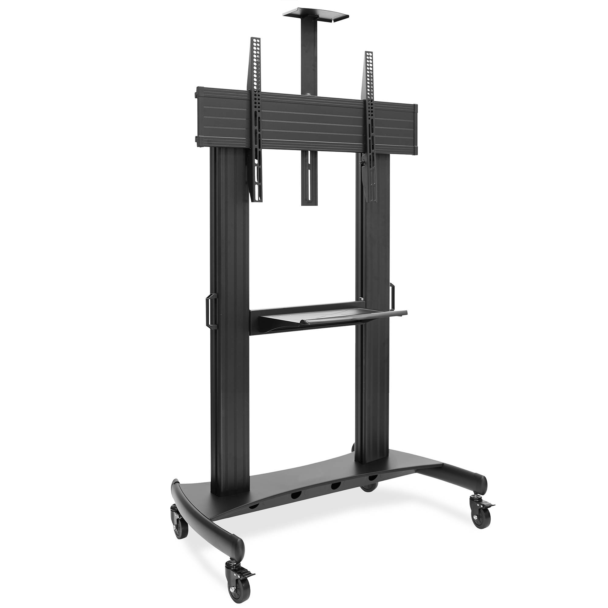 Rolling TV Stand Mobile TV Cart for 60" - 100" Flat Screen, LED, LCD, OLED, Plasma Curved TV's - Universal Mount with Wheels