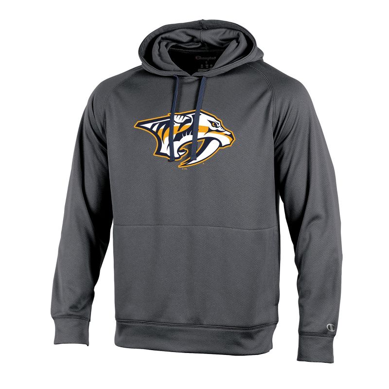 NHL Nashville Predators Men's Edge Gray Poly Textured Hoodie M