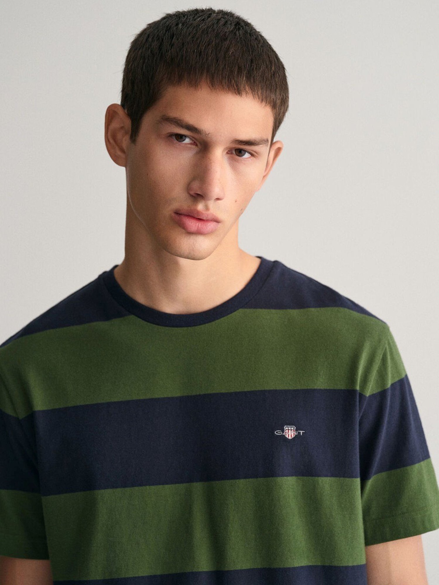 GANT Striped Round Neck Regular Fit T-Shirt