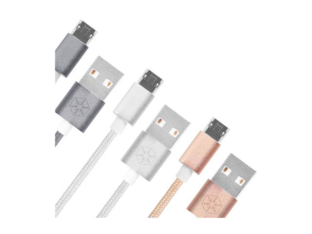 SilverStone Technology CPU01G-500 Micro USB Cable for Smartphone / LG / Samsung / Reversible USB-A / Reversible Micro USB-B / 500mm / Gold