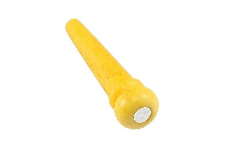 NEW - Set of 6 Slotted Bridge Pins - STAINED BONE WITH MOP DOTS