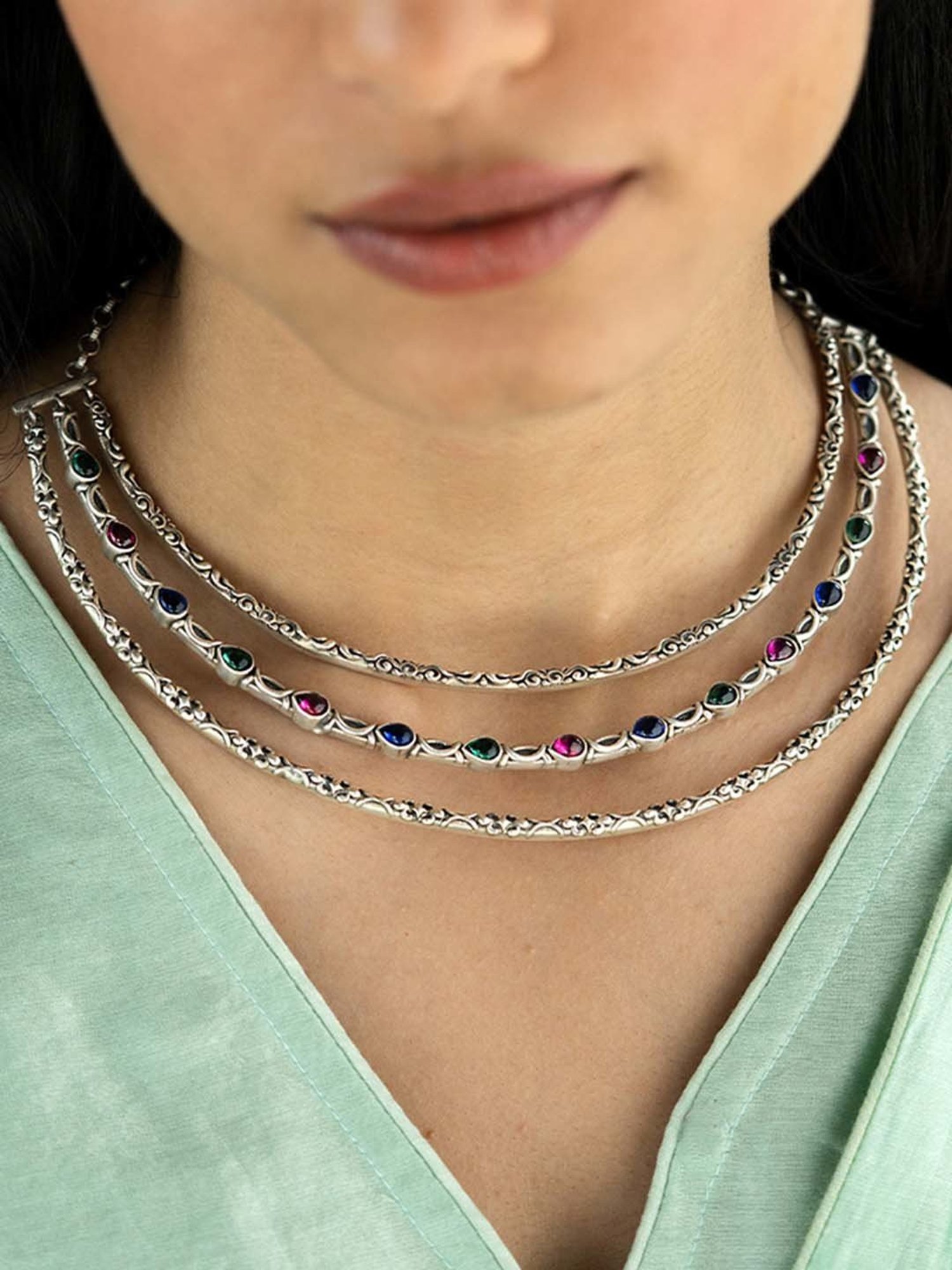 Shaya 92.5 Sterling Silver Feeling Futri Necklace for Women