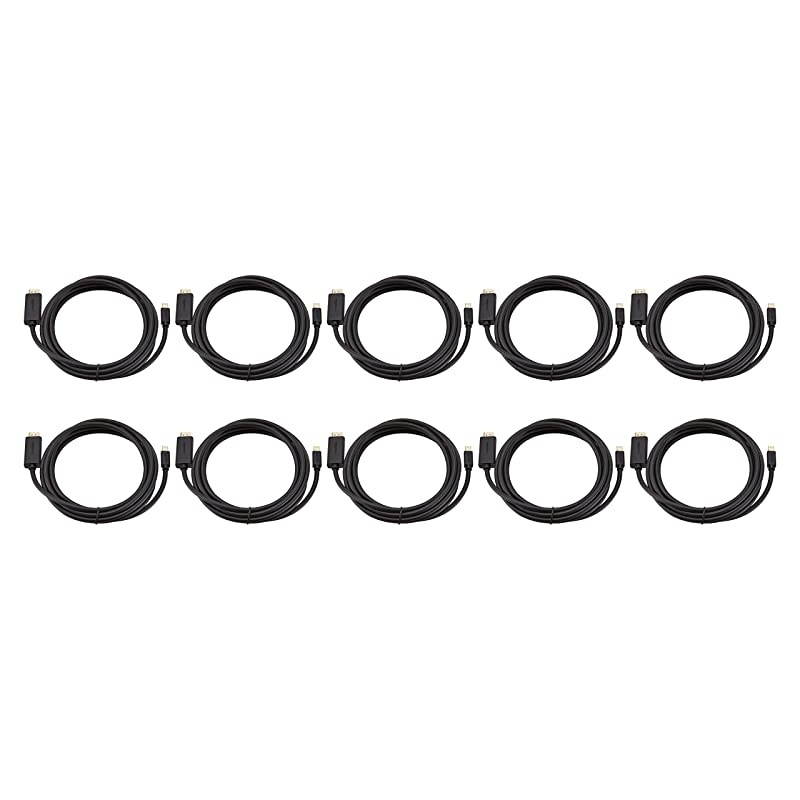 Basics Mini DisplayPort to HDMI Audio Video Display Cable - 10 Feet, 10-Pack