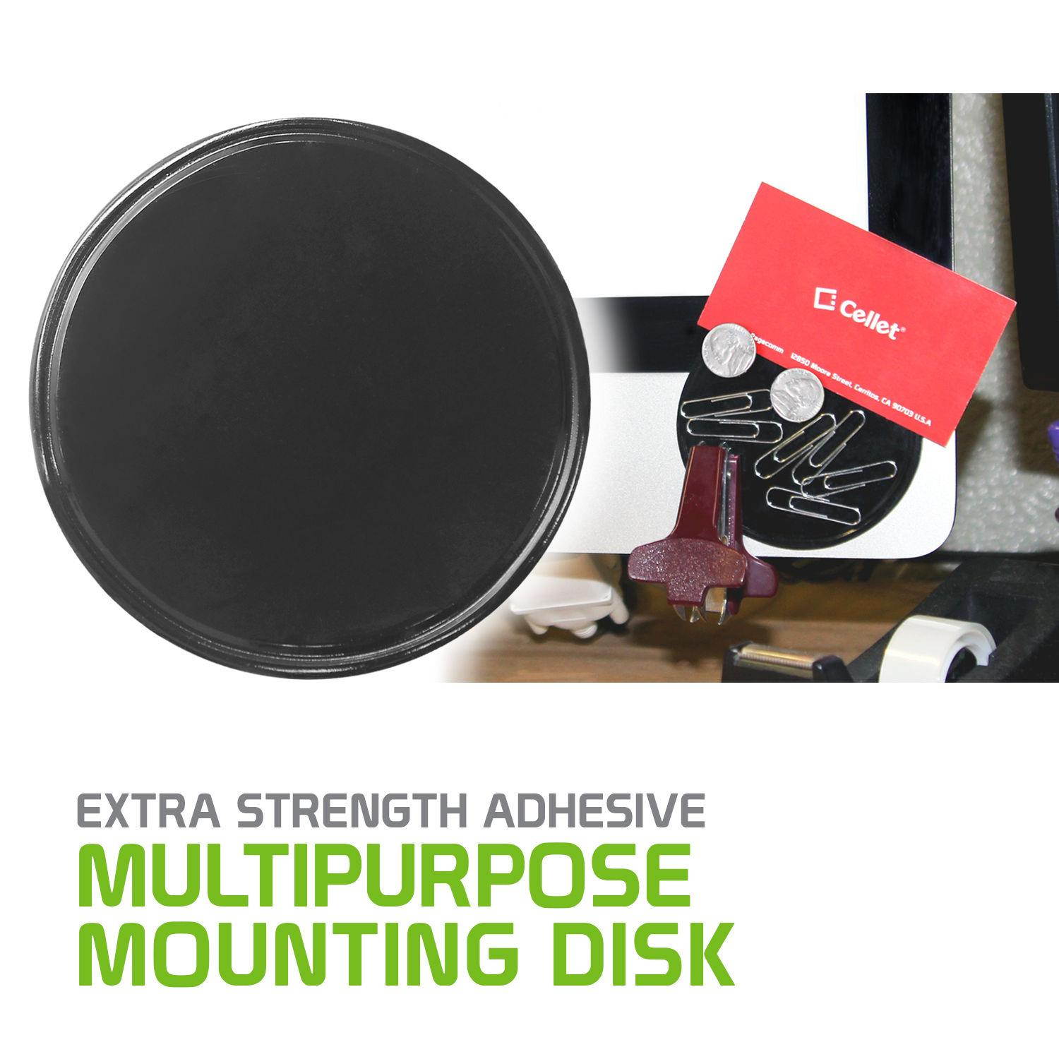 Extra Strength Adhesive 3.25" Multipurpose Mounting Disk for Car Phone Holders