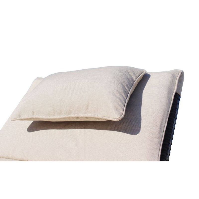 Beach Front Deck Chair To Chaise Lounge Combo - Brown - Courtyard Casual