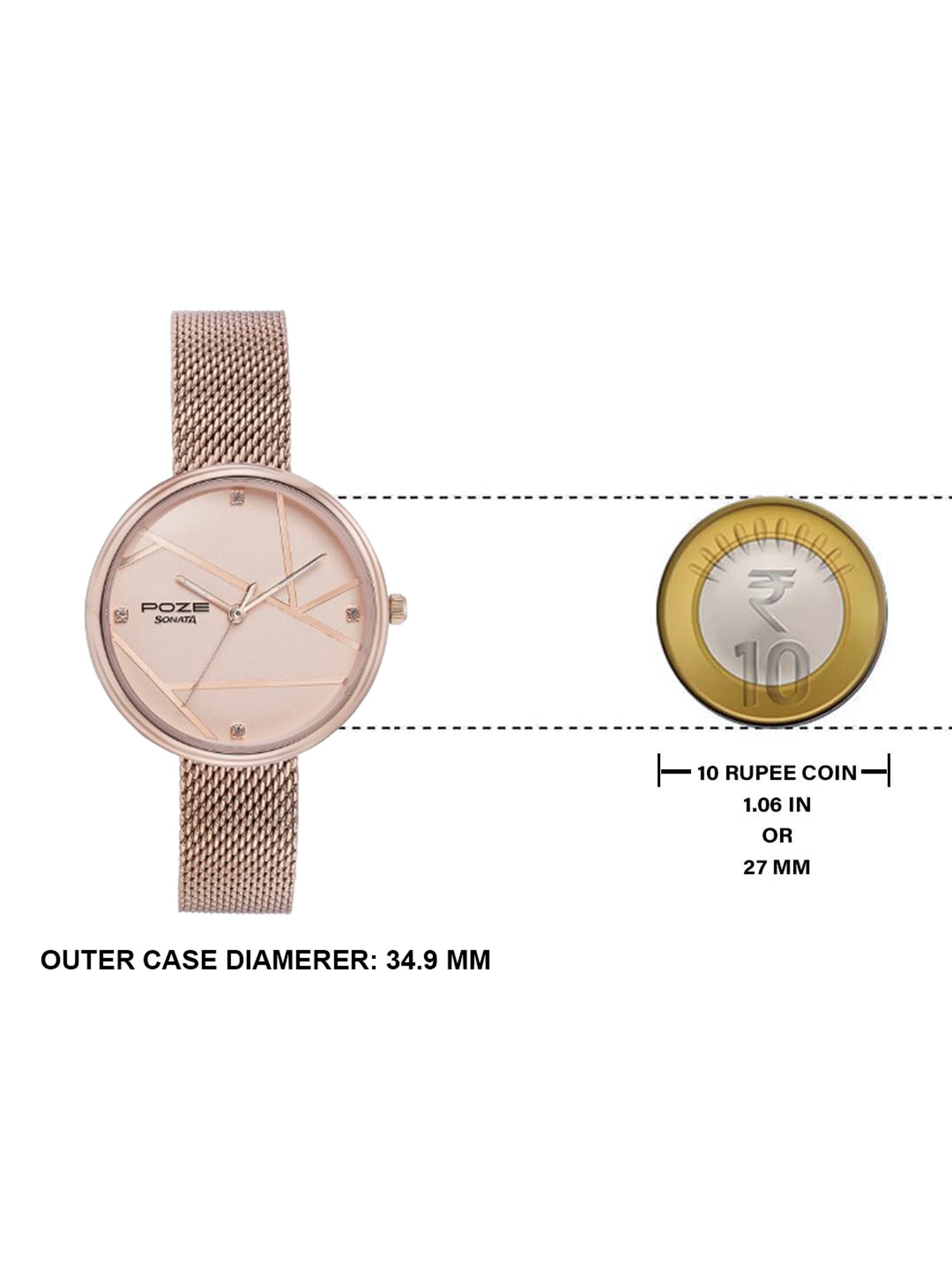 Sonata Poze 3.0 SP80088WM02 Analog Watch for Women