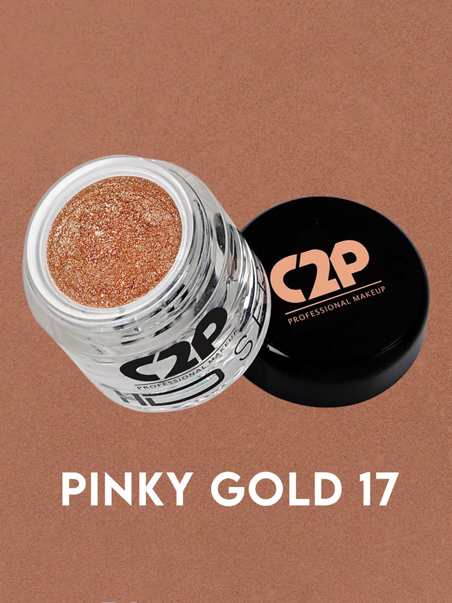 C2P PROFESSIONAL MAKEUP HD Loose Precious Pigments Eyeshadow Pinky Gold 17 - 2 gm