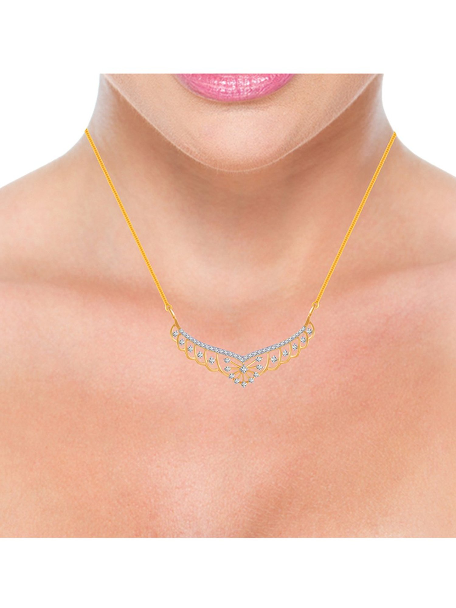 Joyalukkas 18k Gold & Diamond Pendant with Chain