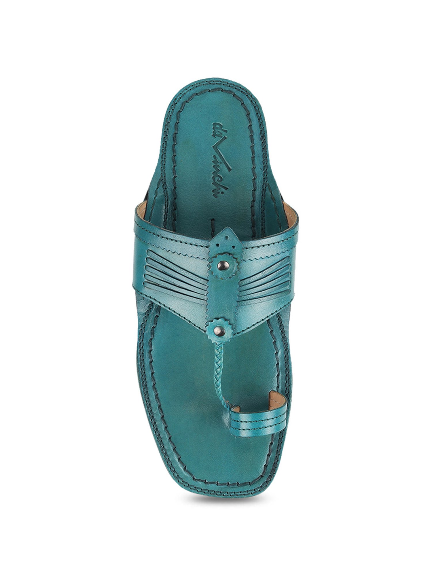 Da Vinchi by Metro Men's Blue Toe Ring Sandals