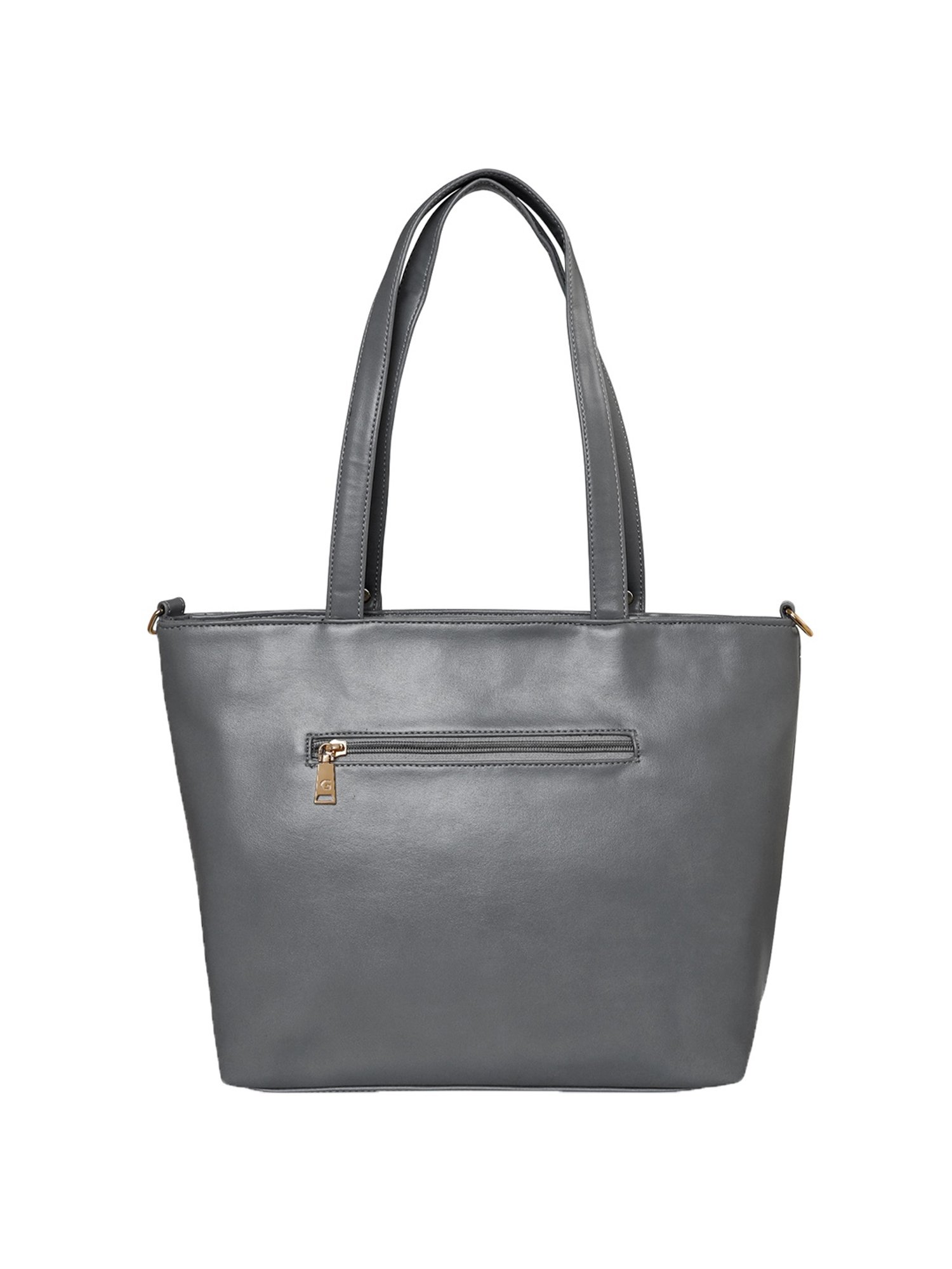 Giordano Grey Textured Medium Shoulder Handbag