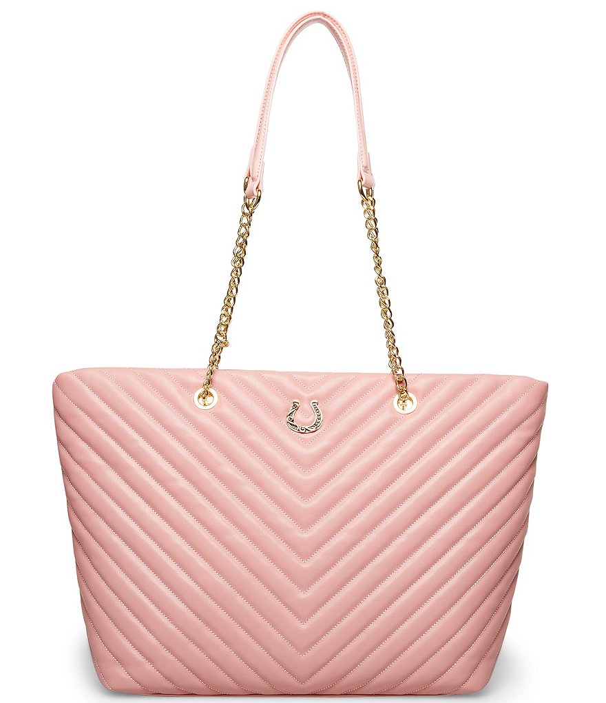 Betsey Johnson Pretty In Pastels Quilted Chevron Tote Bag