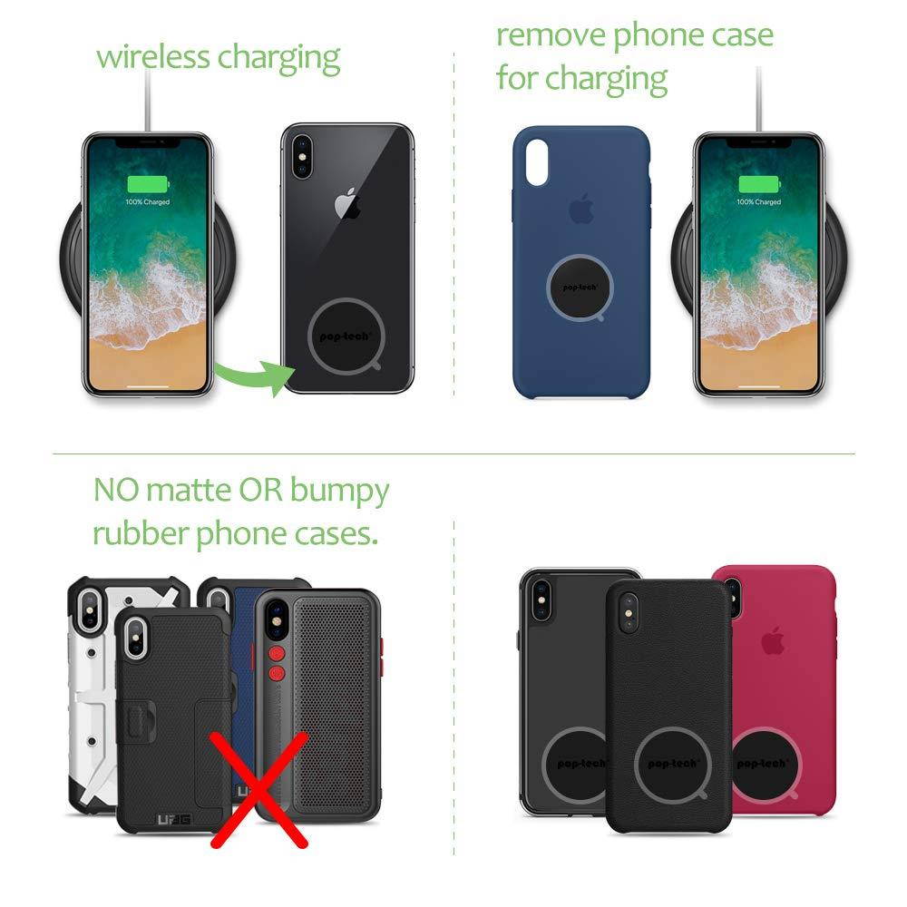 8 Pack Mount Metal Plates for Airbag Collapsible Grip & Stand, Pop-Tech MagicPlate with 3M VHB Strong Sticky Adhesive Metal Disc Replacement Kit for Magnetic Phone Car Mount/Magnet Cradle Holder