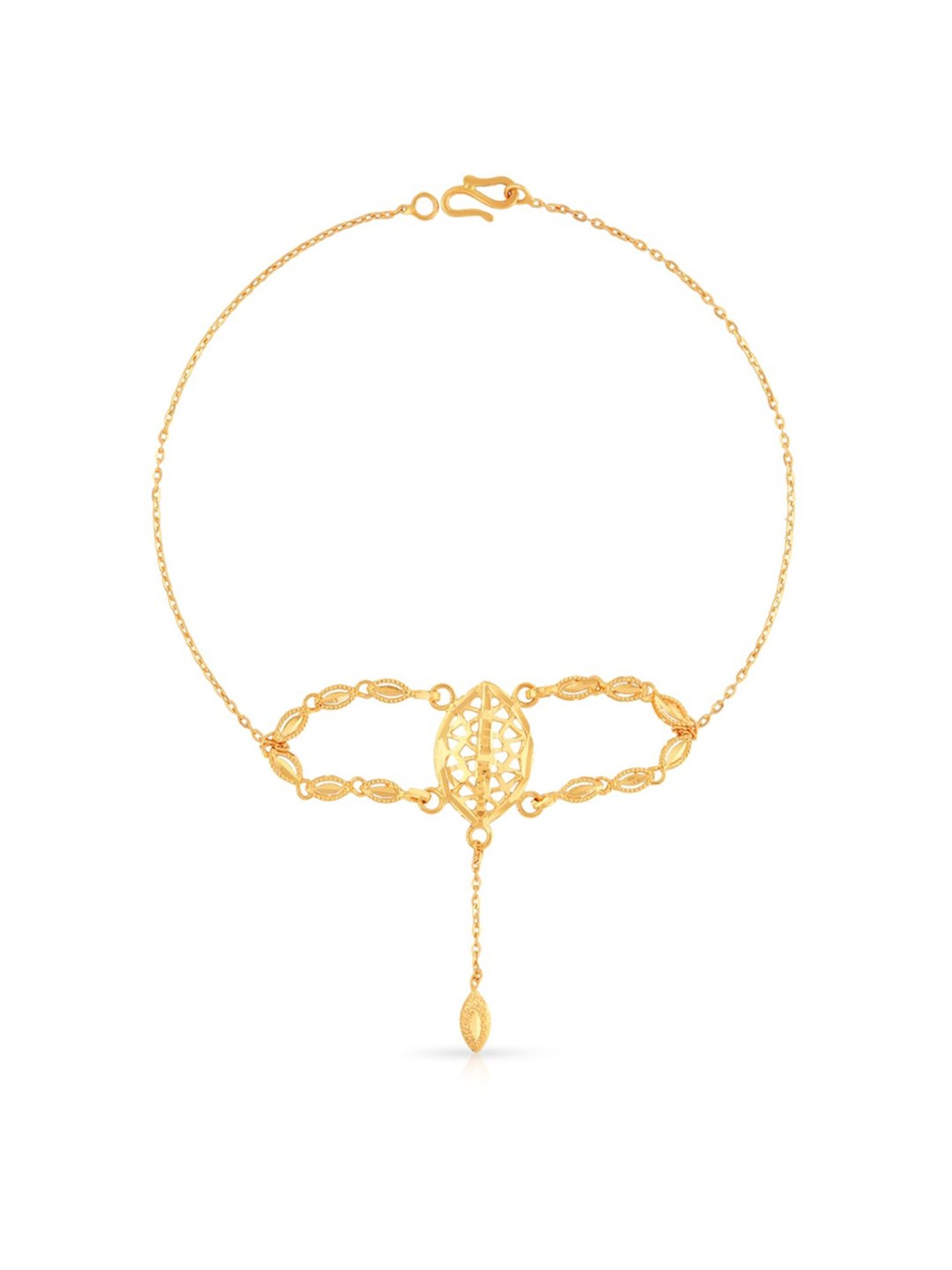 Malabar Gold and Diamonds BIS Hallmark 22k Yellow Gold Flexible Fit Bracelet for Women