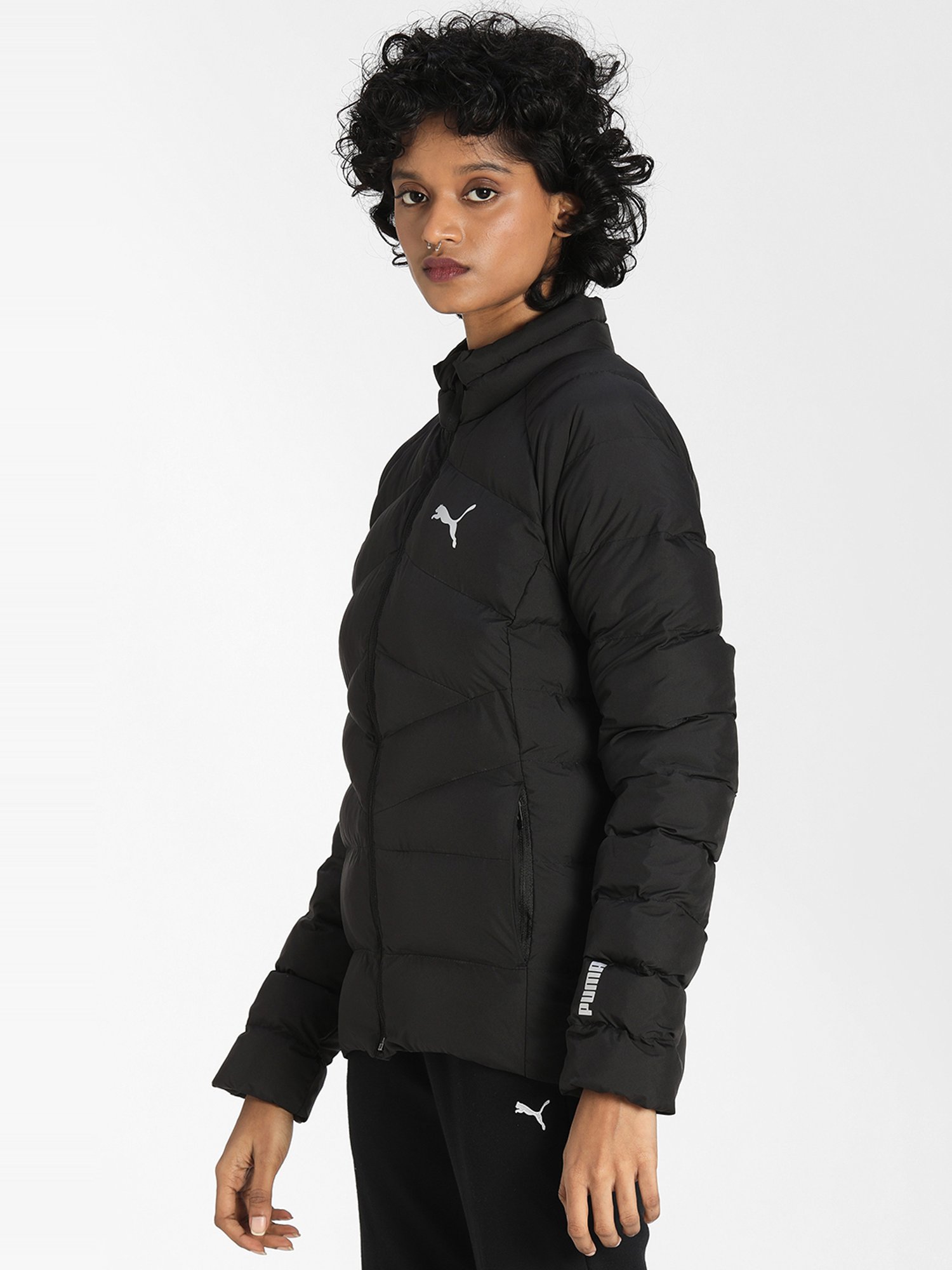 Puma Black Slim Fit Puffer Jacket