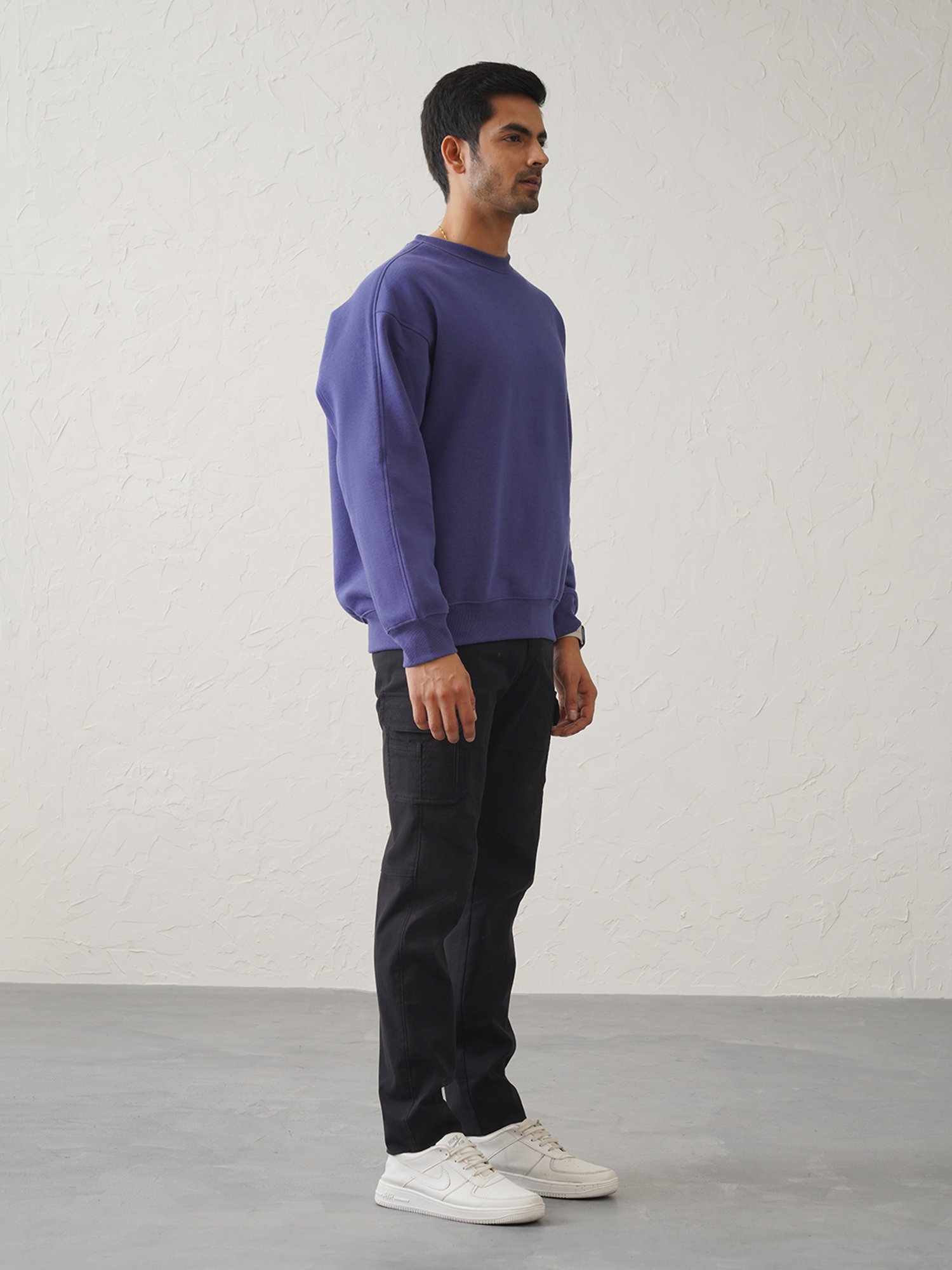 MinusOne Black Regular Fit Cargos