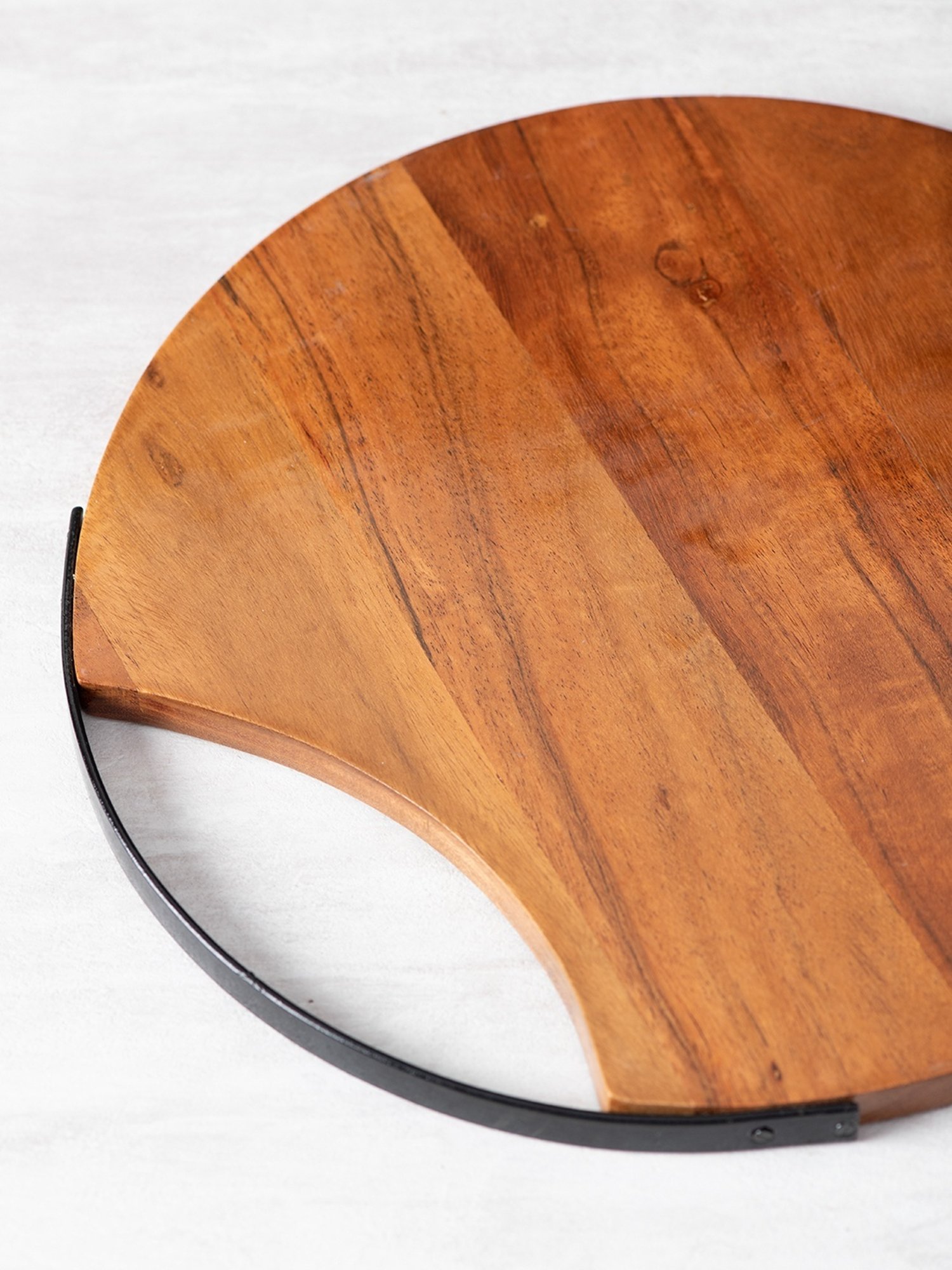 Nestroots Brown Wood Cutlery Holder & Cheese Board Combo