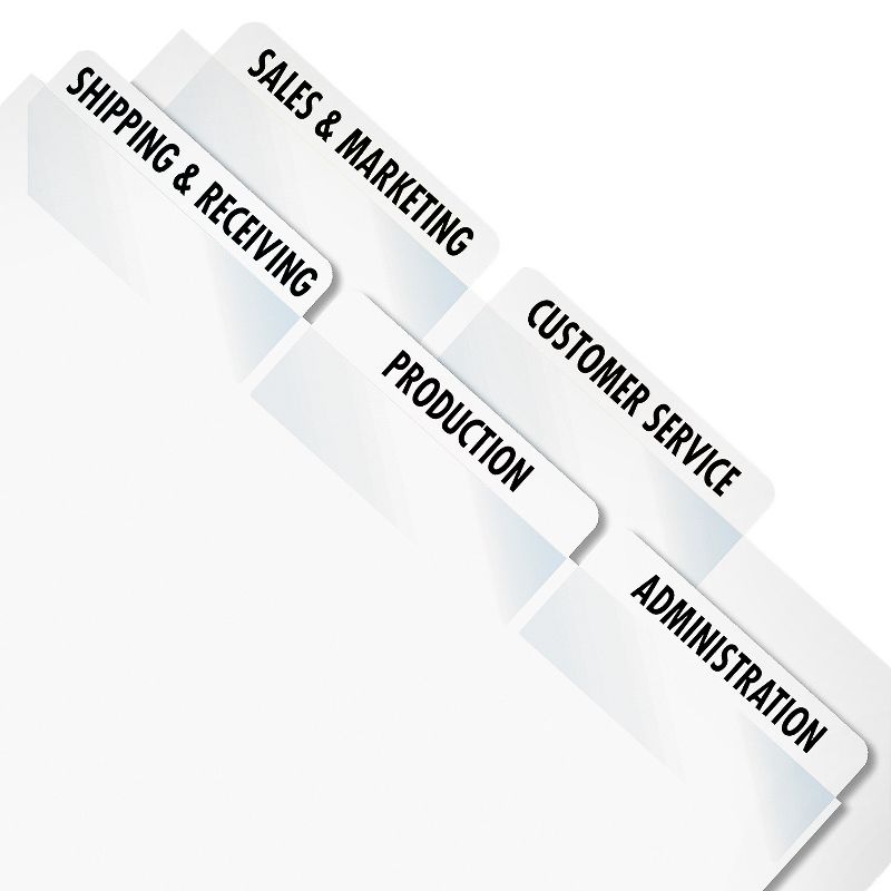 Redi - Tag Laser Printable Index Tabs - 2 x 7/8 - White (300/Pack)