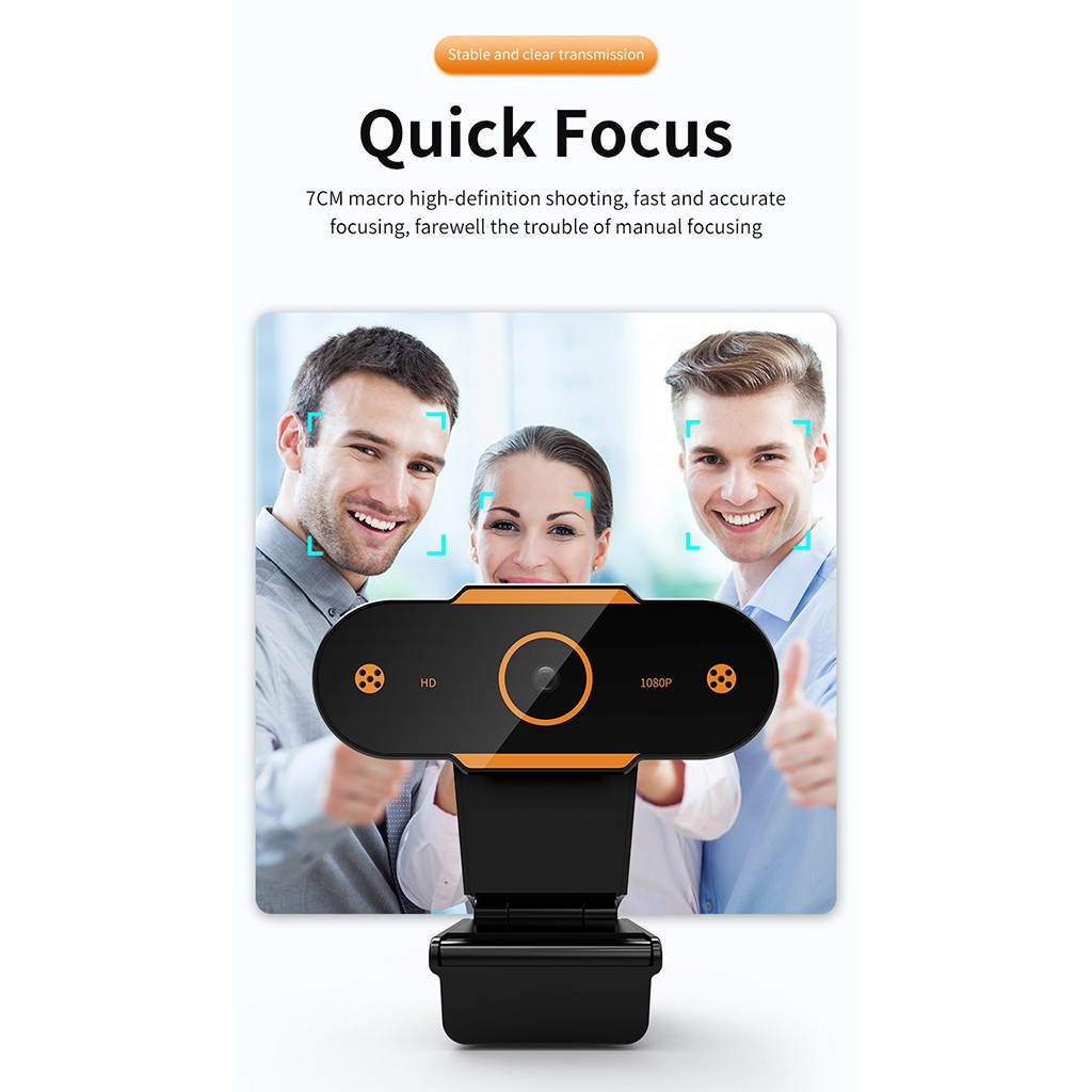 Full HD USB Webcam 2K Auto Focus web camera super wide-angle range with Microphone for PC
