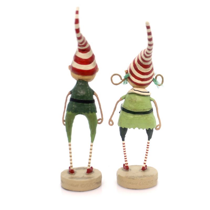 Lori Mitchell 8.0" Tootsie & Tinker Twinkle Christmas Elves Santa Helpers  -  Decorative Figurines