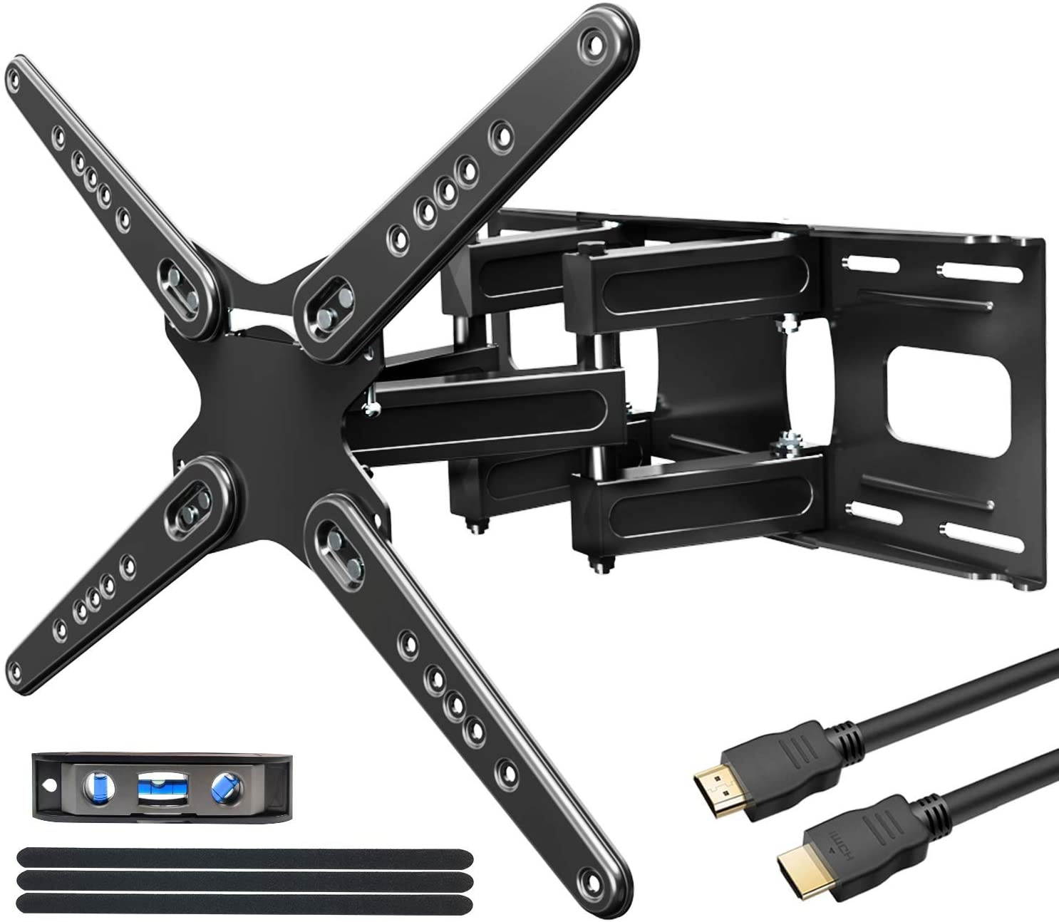 Fozimoa TV Wall Mounts Bracket for Most 28-86 Inches TVs, Full Motion Wall Mount with Swivel, Mount with Swivel Articulating Arm, Max VESA 600x400mm.
