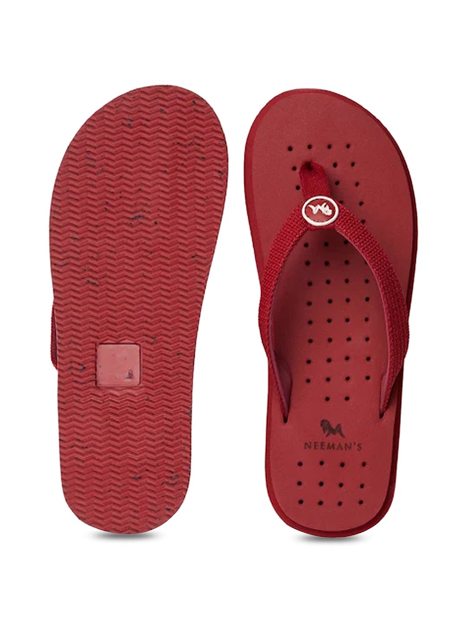 Neemans Women's Eco Flips Maroon Flip Flops