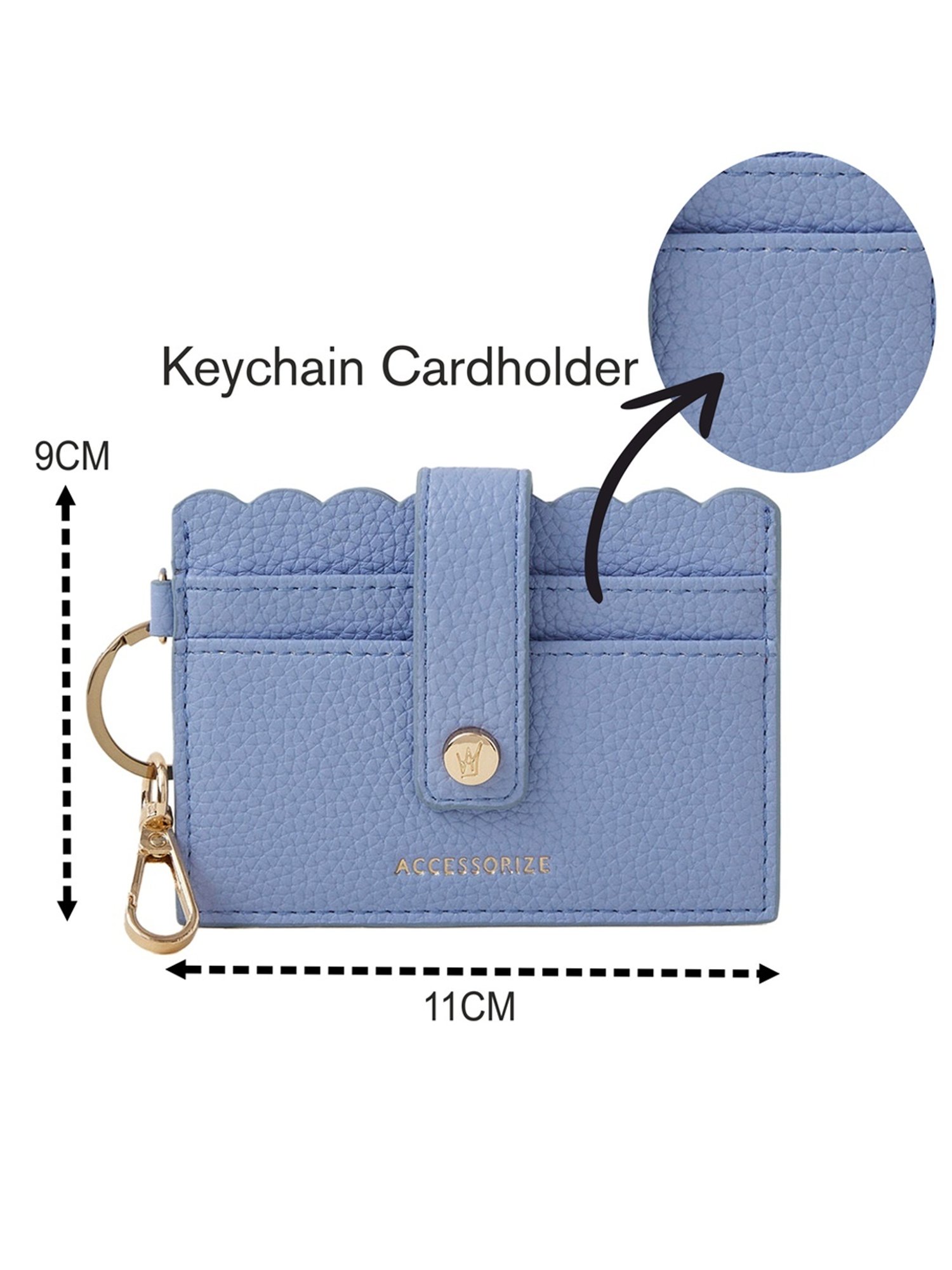 Accessorize London Blue Solid Card Holder