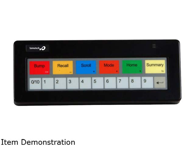 Logic Controls KB1700 Kitchen Display Bump Bar, Legend D, USB, Black - KB1700U-D-BK