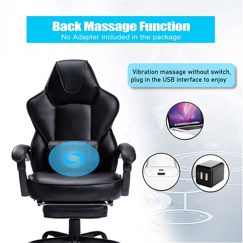 VON RACER Reclining Gaming Chair with Large Lumbar Support Cushion Racing Style Video Game PC Computer Gamer Gaming Chairs Ergonomic Office High Back Chair
