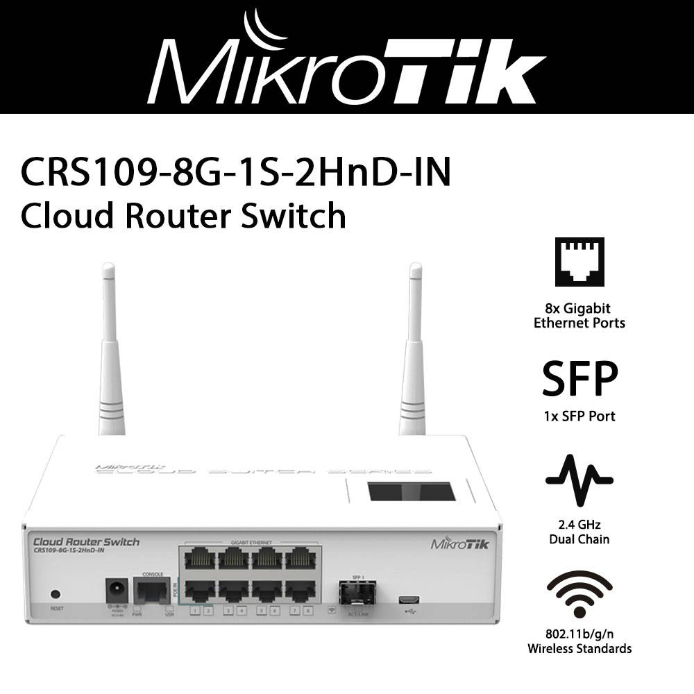 MikroTik Cloud Router Switch CRS109-8G-1S-2HnD-IN