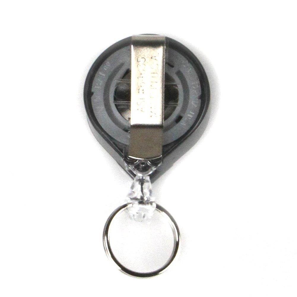 Buttonsmith Retro Feminist Retractable Tinker Reel Key Reel with Belt Clip and Swappable Tinker Tops featuring Rosie the Riveter - Made in the USA, 1 Year Warranty