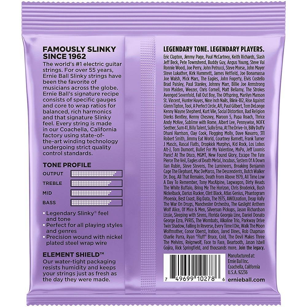 Ernie Ball Ultra Slinky Nickel Wound Electric Guitar Strings (10-48)