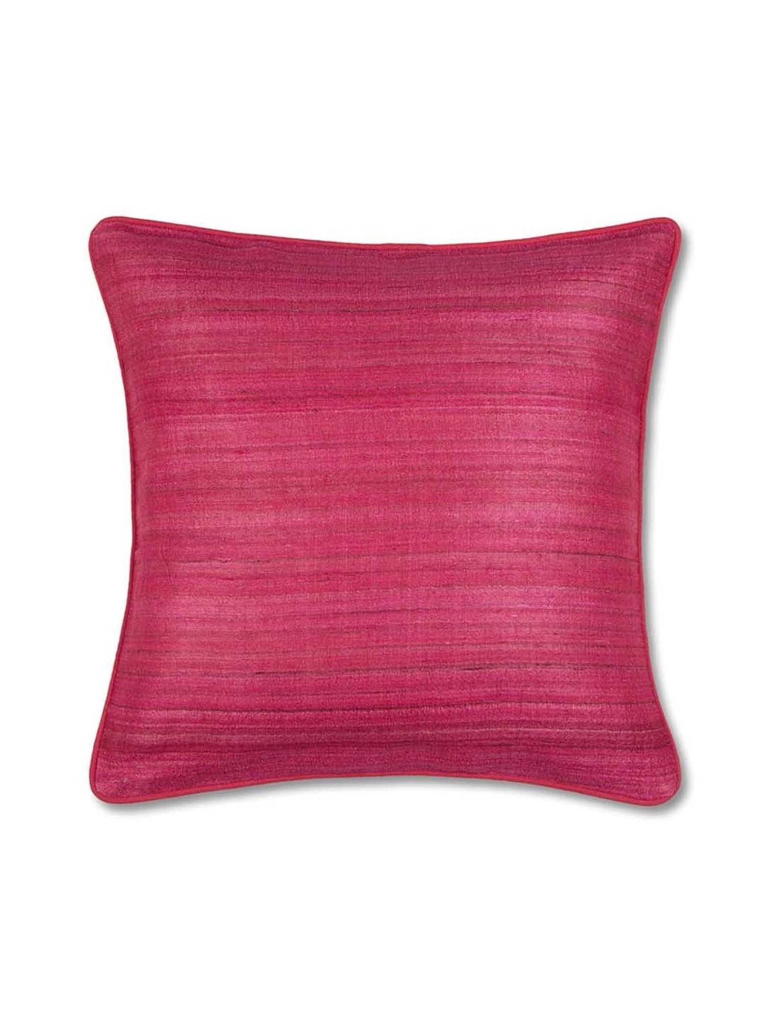Fabindia Deeva -Tasar Pink Silk Cushion Cover