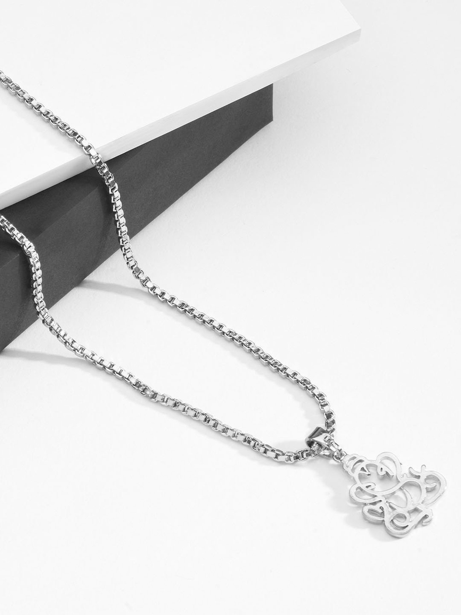 The Bro Silver Gold-Plated Ganesh Pendant Necklace for Men