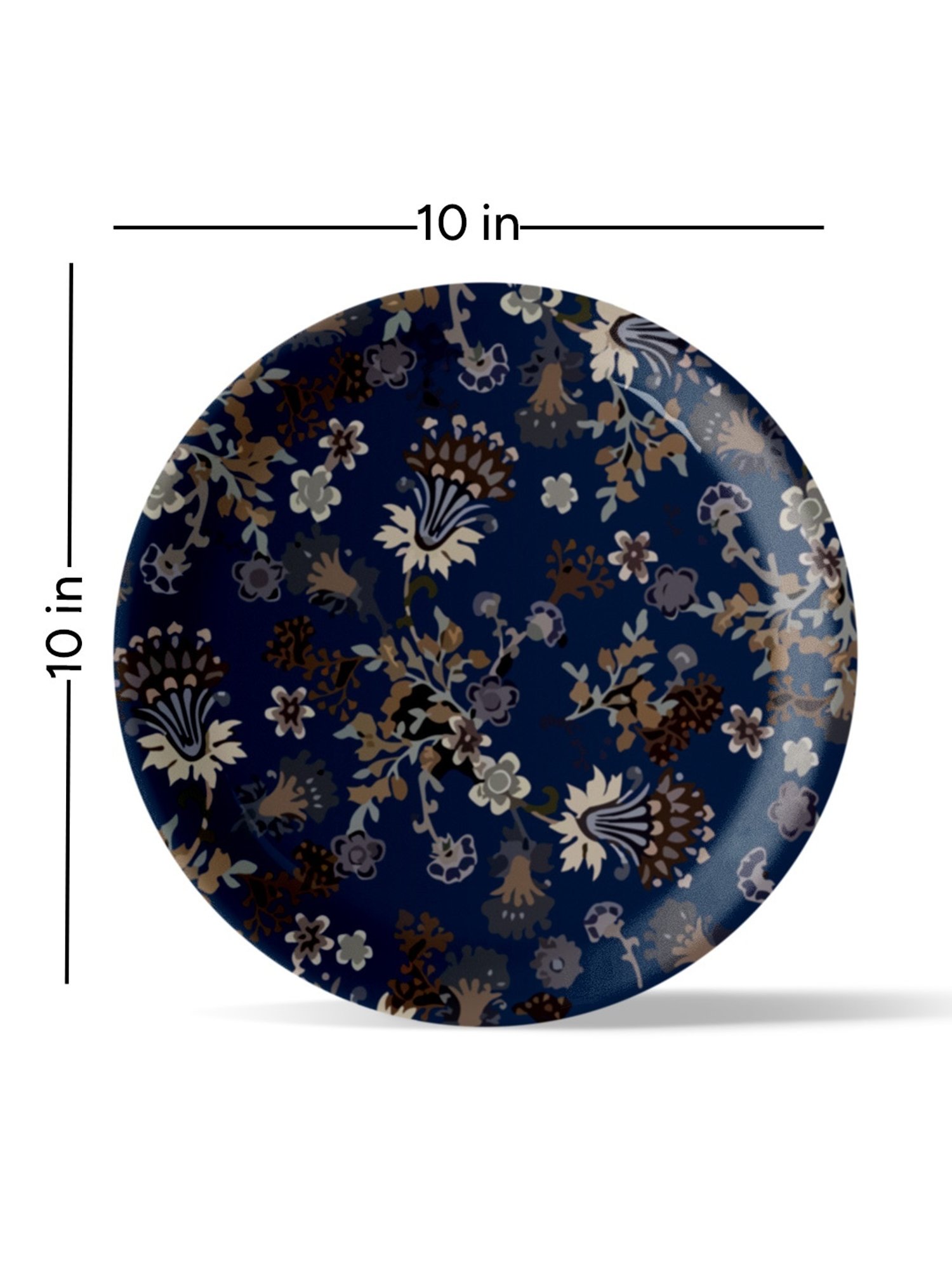 Nestroots Classic Floral Multicolor Porcelain Wall Plate