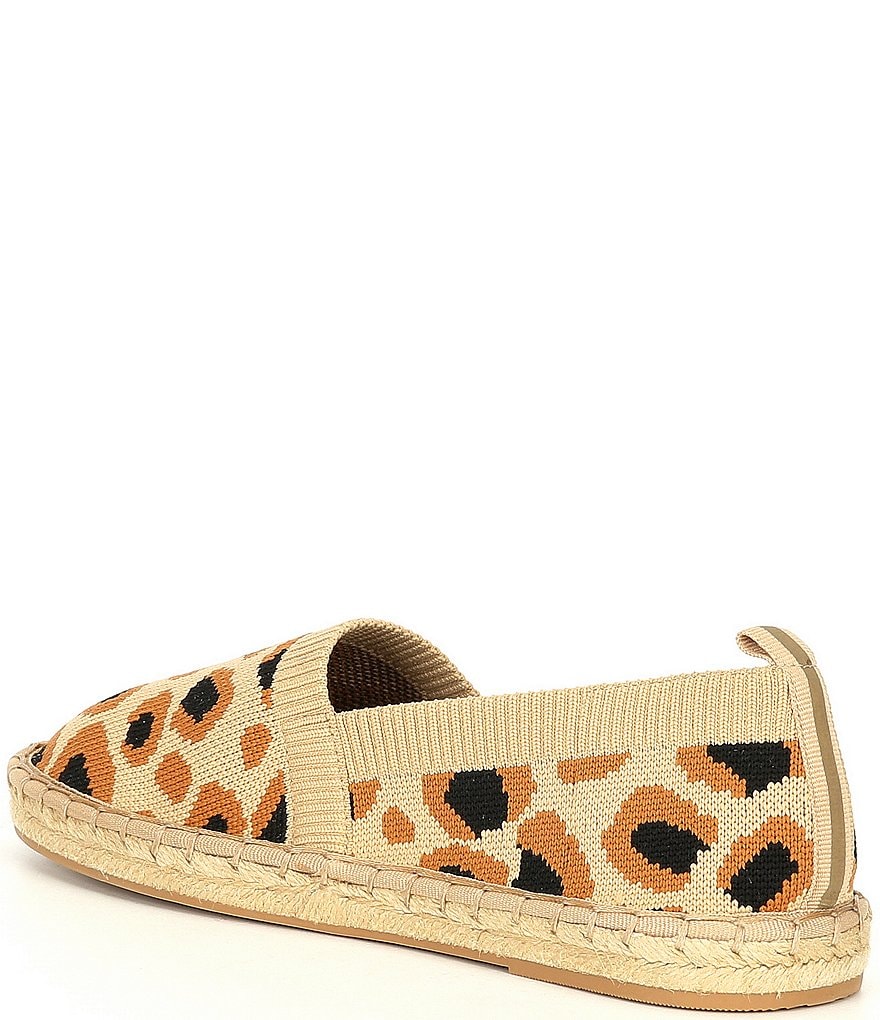 Deltan Hensley Leopard Print Flyknit Espadrille Flats