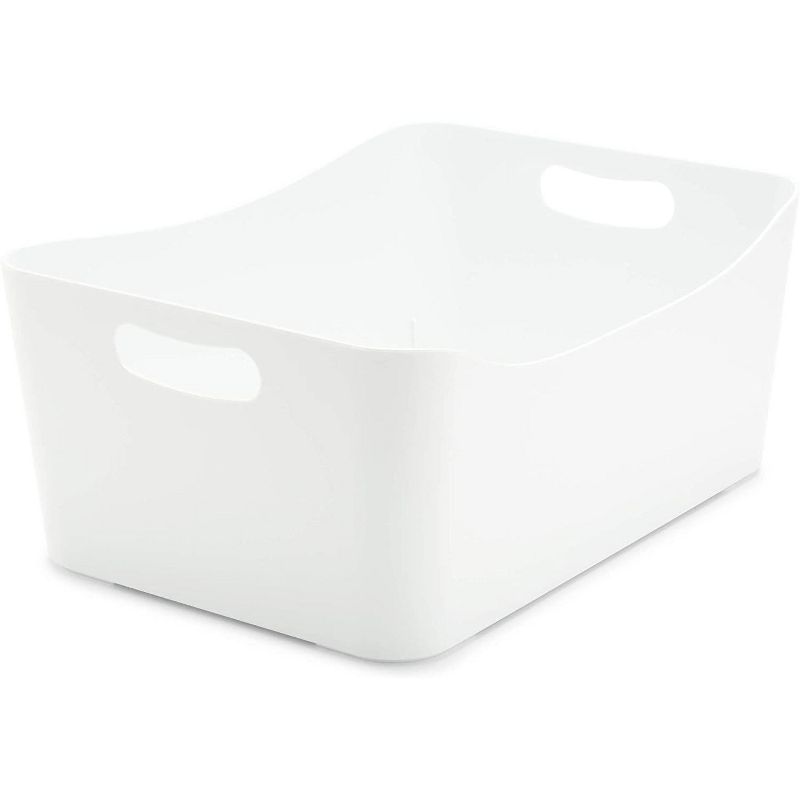 Lakeside Large Clear Plastic Storage Bins for the Kitchen and Home - Set of 3