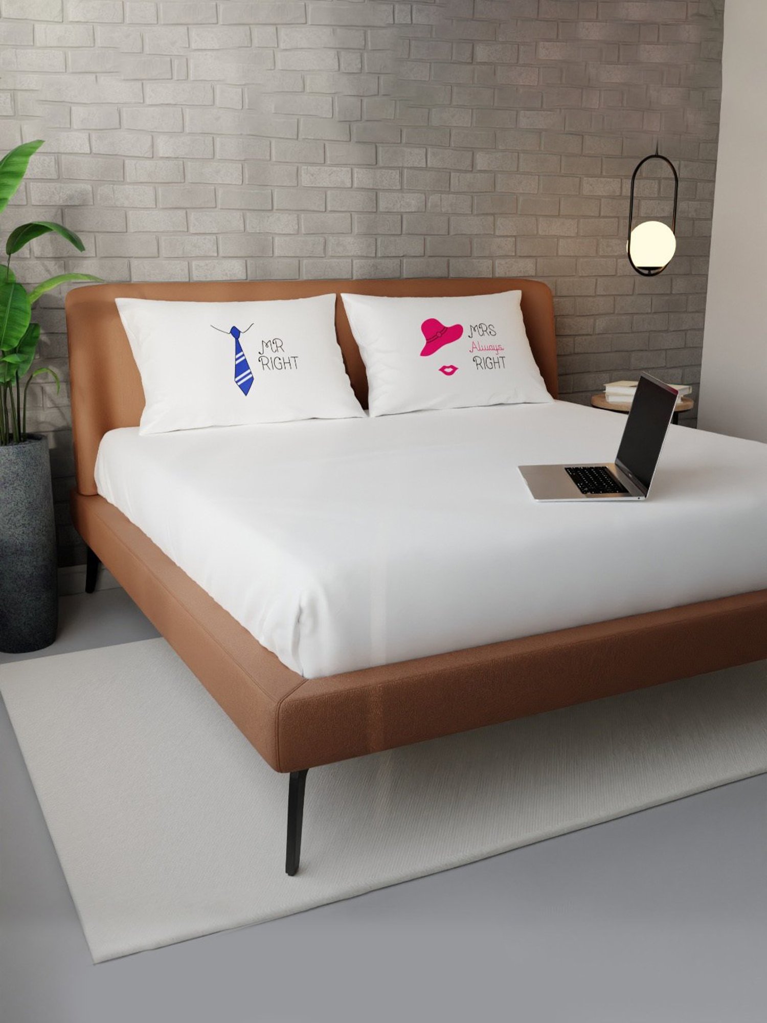 Stoa Paris Multi Polyester 300 TC Double Bedsheet with 2 Pillow Covers