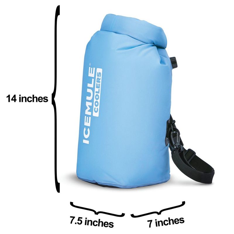 IceMule 1003 Classic Mini Collapsible Portable Soft Sided Roll Top 9 Liter 6 Can Lightweight Insulated Waterproof Leak Proof Backpack Cooler Sling Bag