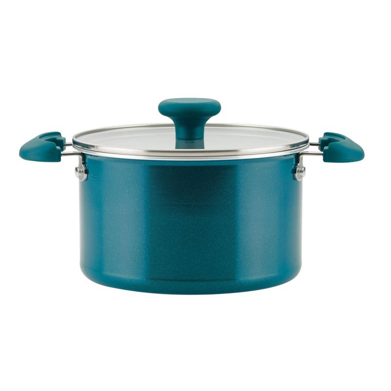 Rachael Ray Create Delicious 8pc Aluminum Nonstick Cookware Stacking Set Teal