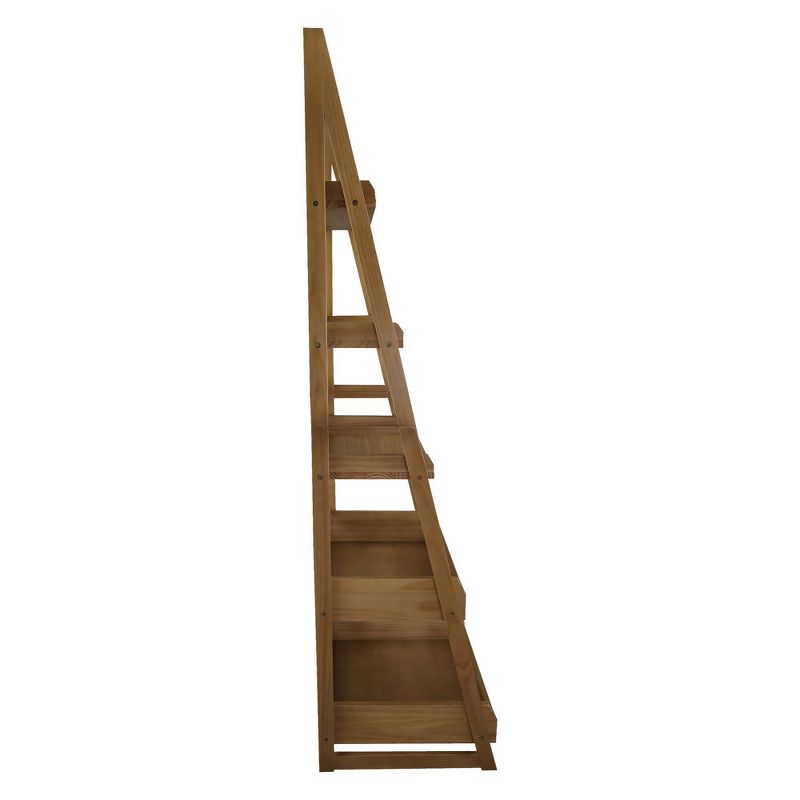 74" 5 Shelf Ladder Bookcase Alpine Gray - Flora Home
