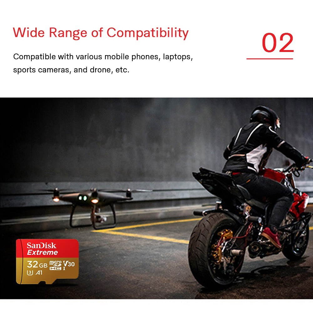 Genuine Original SanDisk Extreme MicroSD Card SQXNE 32G/128GB/256GB 100M A1 TF Card U3 C10 A1 V30 4K Memory Card Super Fast Speed 100MB/s Read 60MB/s Write