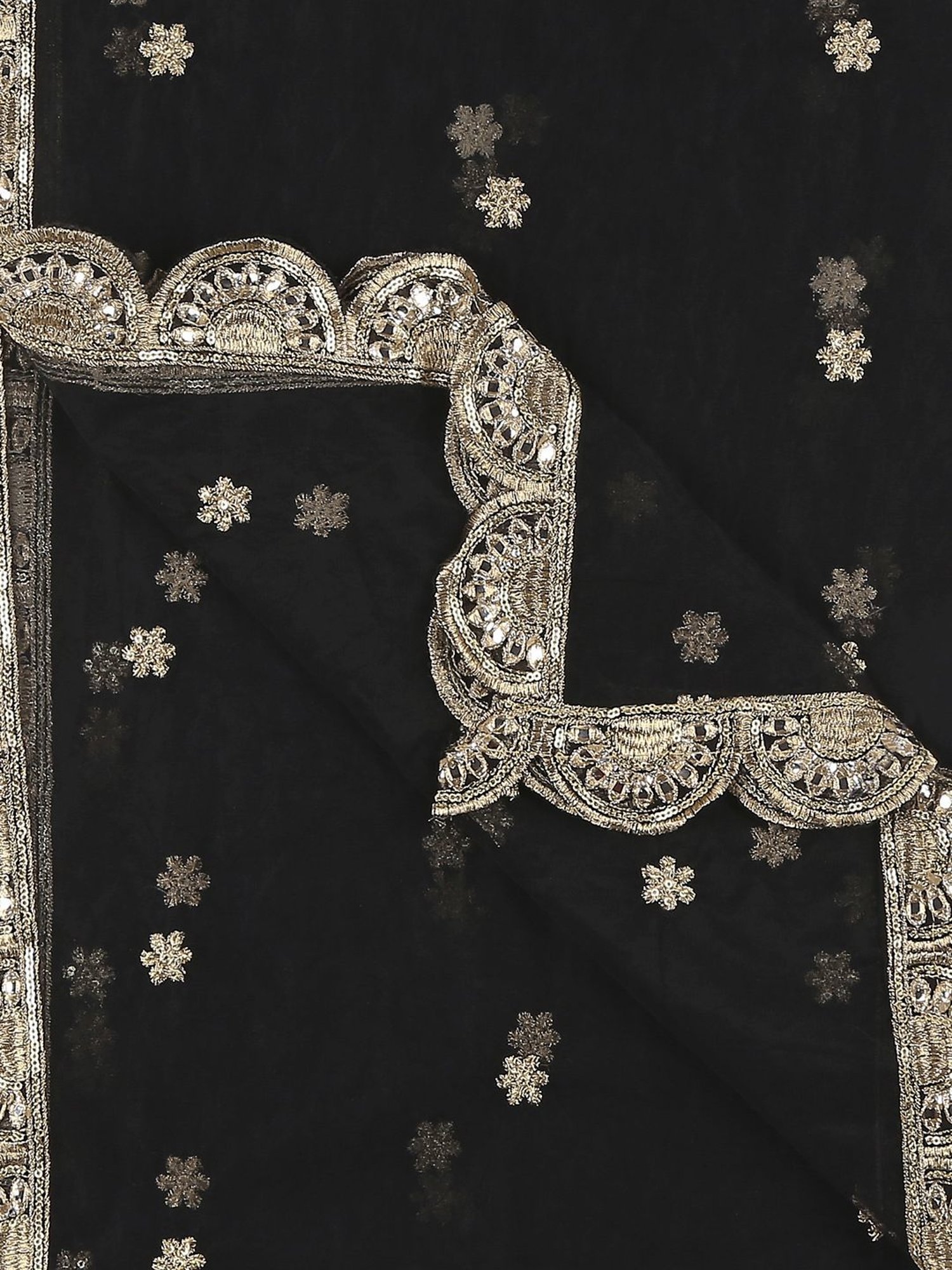 Dupatta Bazaar Black Zari Work Dupatta