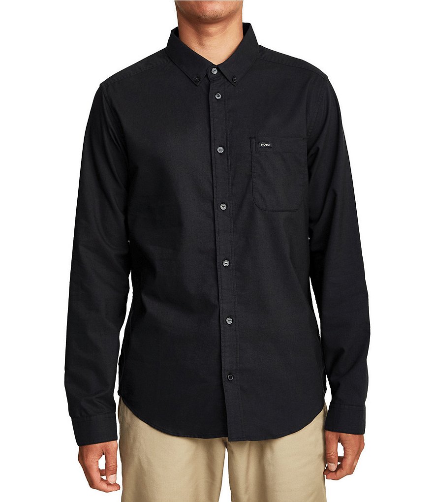 RVCA That'll Do Stretch Long-Sleeve Oxford Shirt